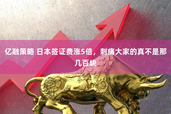 亿融策略 日本签证费涨5倍,刺痛大家的真不是那几百块
